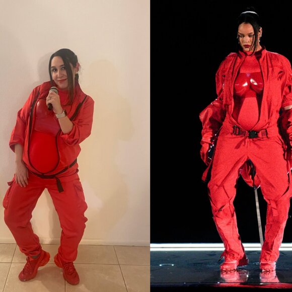 Pregnant Rihanna Superbowl Costume